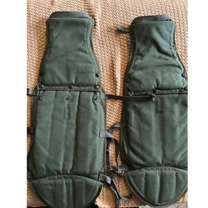 Military Shin Guards M 1984 Seattle Sports Co Olive Green vintage rare unique
